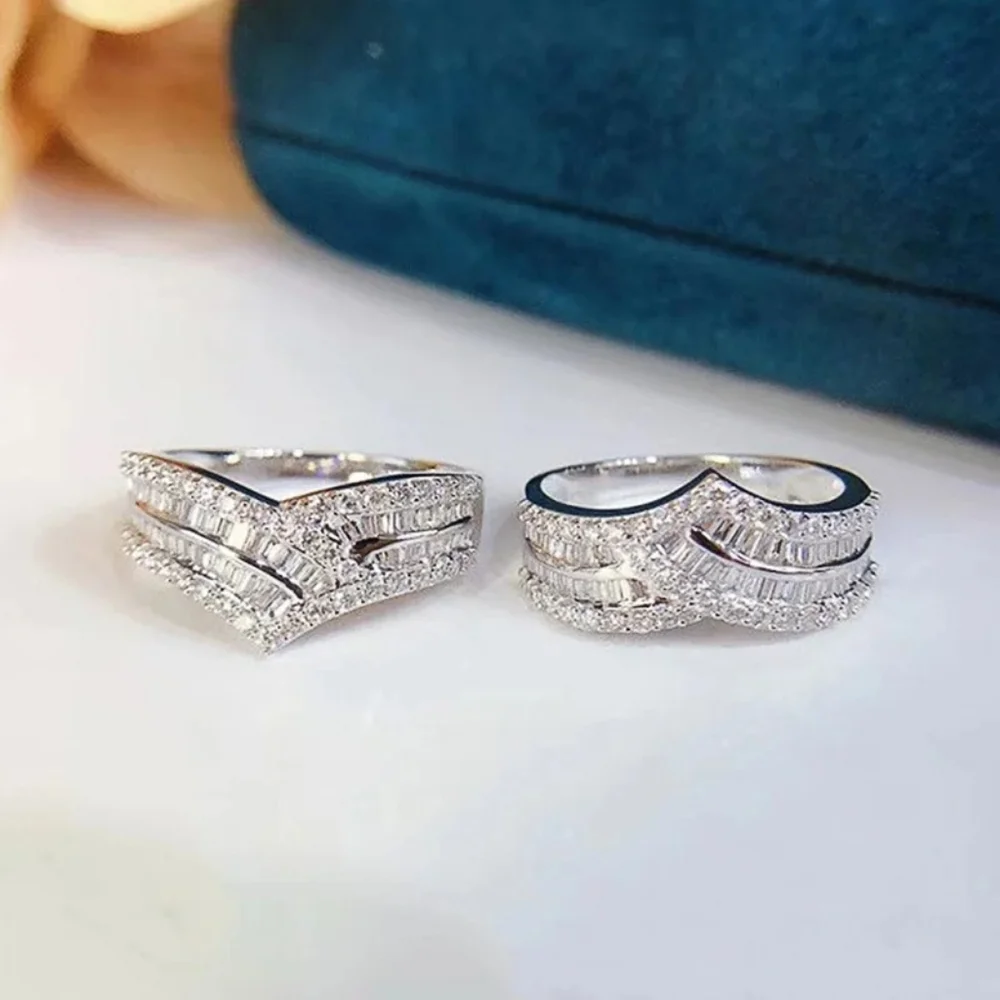 Sterling sliver diamond ring - Picture 4 of 5